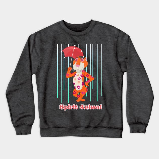 Spirit Animal: Small World Tiger Crewneck Sweatshirt by Radical Rad